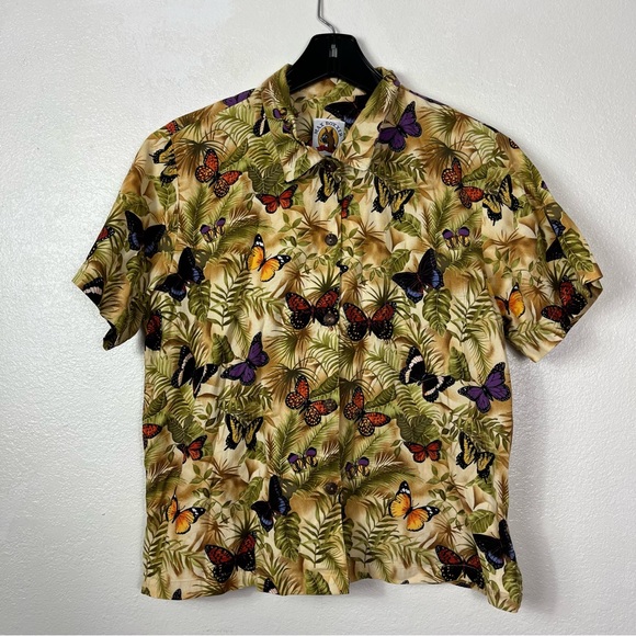 Max Boxxer Butterfly Button down shirt size large - Picture 1 of 6